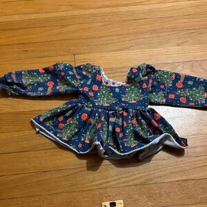 Festive Blue Long Sleeve Kids Top